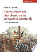 Esame critico del liberalismo come concezione del mondo
