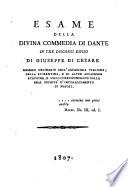 Esame della Divina Commedia di Dante
