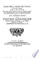 Esame Della Teoria Del Calore Del Celebre Inglese Crawford Con alcune nuove congetture sopra la medesima materia