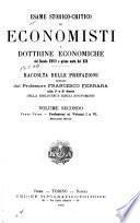 Esame storico-critico di economisti e dottrine economiche del secolo 18. e prima metà del 19