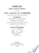 Esemplare della Divina Comedia donato da Papa (Benedetto 14.) Lambertini ... alla Studio di Bologna edito secondo la sua ortografia