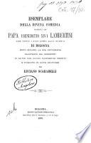 Esemplare della Divina Commedia donato da Papa (Benedetto 14.) Lambertini ... allo Studio di Bologna edito secondo la sua ortografia