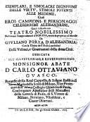 Esemplari, e simolacri dignisimi delle virtu ... cioè Eroi, campioni, e personaggi celeberrimi Alessandrini ... con la gionta ... delli vescovi e governatori della detta città