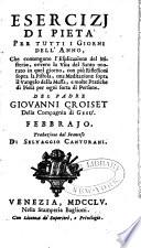 Esercizi di pieta sopra tutte le domeniche e feste mobili dell' anno