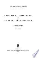 Esercizi e complementi di analisi matematica