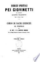 Esercizi spirituali pei giovinetti del sacerdote Giuseppe Frassinetti