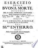 ESERCIZIO DELLA BVONA MORTE