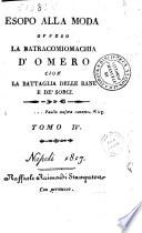 Esopo alla moda ovvero Delle favole di Fedro parafrasi italiana di Antonio Jerocades. Tomo 1[-4]
