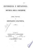 Esperienza e metafisica