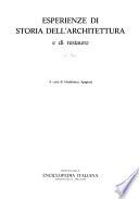 Esperienze di storia dell'architettura e di restauro
