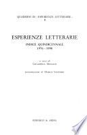 Esperienze letterarie
