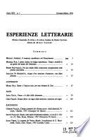 Esperienze letterarie