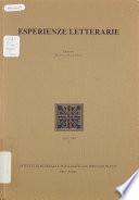 Esperienze letterarie