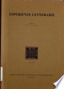 Esperienze letterarie
