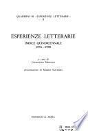 Esperienze letterarie