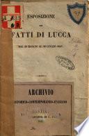 Esposizione dei fatti di Lucca dal 29 maggio al 28 luglio 1847