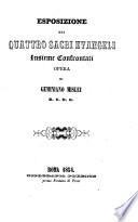 Esposizione dei quattro sacri Evangeli insieme confrontati