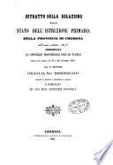 Estratto della relazione sullo stato dell'istruzione primaria della provincia di Cremona nell'anno scolastico 1860-1861