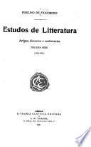 Estudos de litteratura