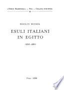 Esuli italiani in Egitto, 1815-1861