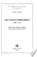 Etica e politica in Giovanni Amendola (1908-1915).