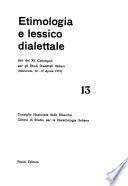 Etimologia e lessico dialettale