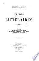 Études Littéraires