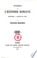 Études sur l ́Histoire Romaine