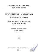 Europäische Madrigale