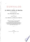 Euryalos e le opere di difesa di Siracusa con talune annotazioni sulla popolazione della Sicilia