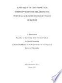 Evaluation of Ground Motion Intensity-response Relations for Performance-based Design of Frame Buildings