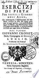 Exercizi di pieta per tutti i giorni dell'anno