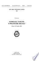 Famiglie, nascite e politiche sociali