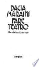 Fare teatro