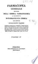 Farmacopea generale sulle basi della chimica farmacologica o Elementi di farmacologia chimica