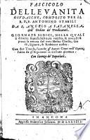 Fascicolo delle vanita giudaiche, composto per il R.P.F. Antonino Stabili da S. Angelo a Fasanella, dell'ordine de' Predicatori. Giornate sedici, nelle quali si discorre sopra la Scrittura vecchia, & noua... Con due tauole..