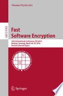 Fast Software Encryption