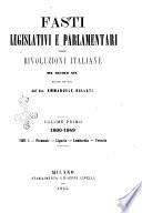Fasti legislativi e parlamentari delle rivoluzioni italiane nel secolo 19