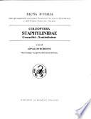 Fauna d'Italia: Coleoptera: Staphyulinidae, Generalita- Xantholininae