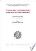 Federalismo e regionalismo