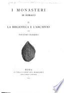 Federici, V. La biblioteca e l'archivio