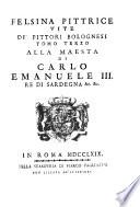 Felsina pittrice