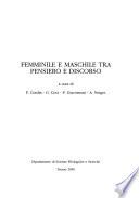 Femminile e maschile tra pensiero e discorso