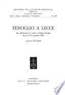 Fenoglio a Lecce