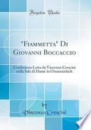 Fiammetta Di Giovanni Boccaccio