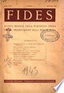 Fides rivista mensile della Pontificia opera per la preservazione della fede in Roma