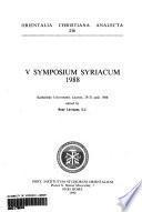 Fifth Symposium Syriacum