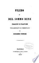 Filebo, o Del sommo bene dialogo di Platone