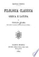 Filologia classica greca e latina