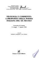 Filologia e commento